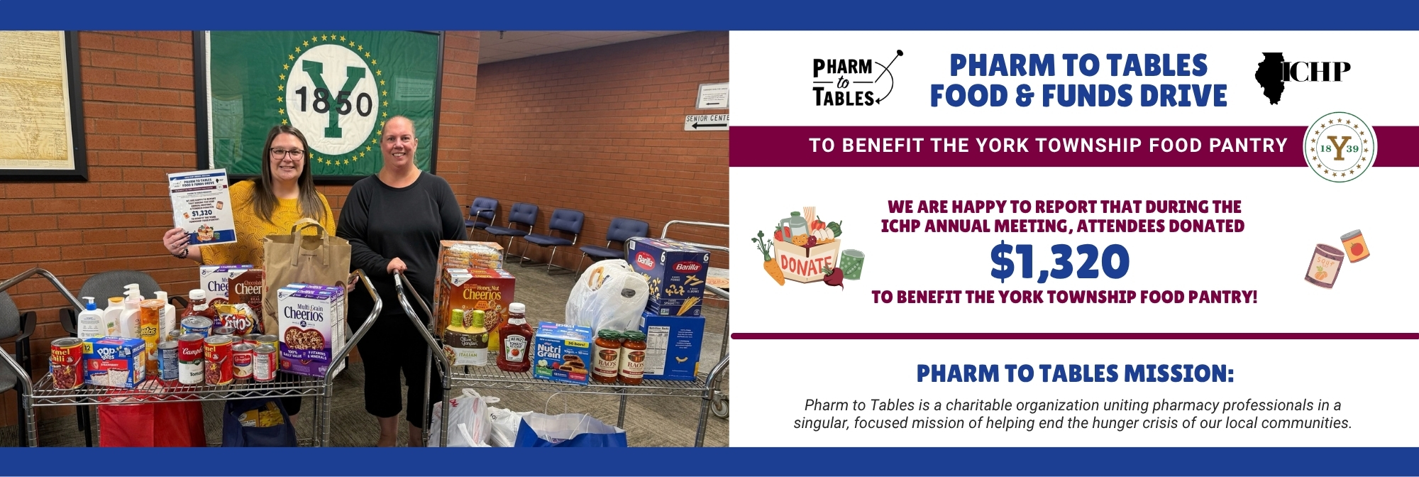 ICHP Teams up with Pharm to Tables to Collect Foods and Funds for York Township Foodbank